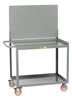 Mobile Workstation w/ Pegboard or Louvered Panel, 2 Shelves