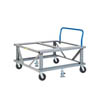 Ergonomic Adjustable Height Mobile Pallet Stand, Open Deck w/ Handle