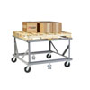 Fixed Height Mobile Pallet Stand w/ Open Deck