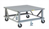 Ergonomic Ajustable Height Mobile Pallet Stand, Solid Deck