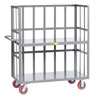 3-Sided Shelf Truck w/ 3 Shelves, Slat Sides, & Flush Shelves