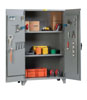 High Capacity Storage Cabinet, Pegboard Doors, 2 or 3 Adjustable Shelves