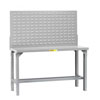 Adjustable Height Welded Workbench with 24"H Louvered Panel