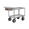 Instrument Cart with Writing Shelf and Storage Pocket, Lipped Shelves (1,200 lbs. capacity)