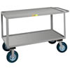 Flush-Handle Instrument Cart without Vinyl, Lipped Shelves