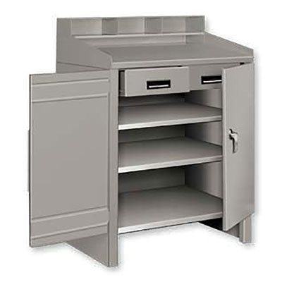 2236, Shop Cabinet Desks - 2 Drawer, 2 Shelves