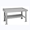 BS Series Welded Steel Benches Basic + Shelf 96"  Wide