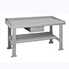 BSD Series Welded Steel Benches Basic + Shelf & Drawer 48"Wide