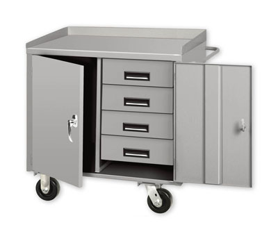 PC Series Mobile Cabinet Workbenches w/ 4 Drawers