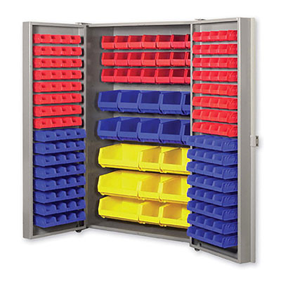 Pocket Door Bin Cabinet, 227 Bins