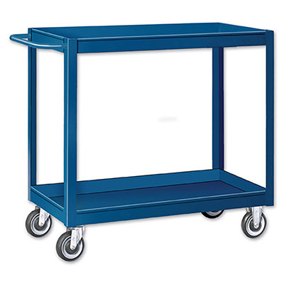 SC Series Tray Top Stock Carts - 2 Shelves, 18"W