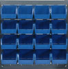 Louvered Panel w/ (16) 7-3/8" Long Bins, 18" Long