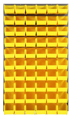 Louvered Panel w/ (60) 10-7/8" Long Bins, 36" Long