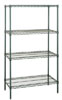 4 Shelf Epoxy Coated Wire Shelving, 18"D x (30"W - 72"W) x 63"H