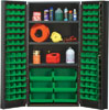 All Welded Bin Cabinet w/ 102 Multi Size Bins and 3 Adjustable Shelves, 36' Wide