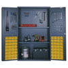 All Welded Bin Cabinet w/ 2 Adjustable Shelves and (64) 5-3/8' Bins, 48' Wide