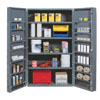 All Welded Storage Cabinet w/ 4 Adjustable Interior Shelves and 14 Adjustable Door Shelves, 48' Wide