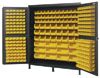 Super Wide Colossal All Welded Storage Cabinet w/ 264 Multi Size Bins, 72' Wide