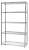 5 Shelf Stainless Steel Wire Shelving, 12'D x (36'W - 72'W) x  74'H