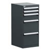 L3ABD-4047, Stationary Compact Cabinet, 5 Drawers with Partitions