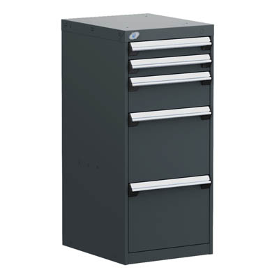 L3ABG-4047, Stationary Compact Cabinet, 5 Drawers with Partitions