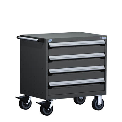 R5BDG-2803, Heavy-Duty Mobile Cabinet, 4 Drawers
