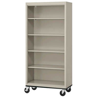 Mobile Bookcase - 4 Shelves - 5 Color Options