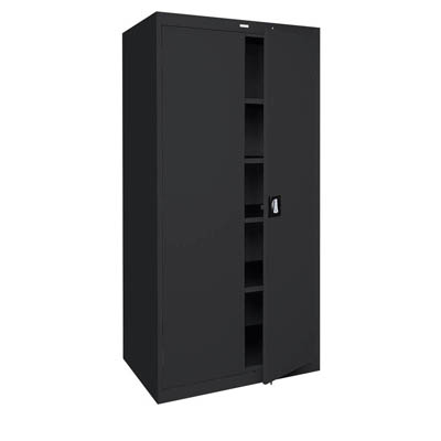 Classic Series Combination Storage Cabinet with Adjustable Shelves in Putty  (36 in. W x 72 in. H x 24 in. D)