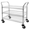 Chrome Wire Shelf Cart - 36"W