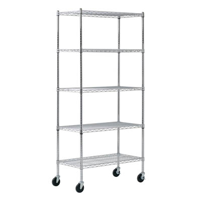 Chrome Wire Shelving - 36?W X 24?D X 74?H
