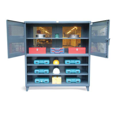 Double-tier ventilated cabinet, 3 drawers, 72"W