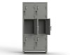 Heavy Duty 14 GA Triple-Tier Locker with Keyless Entry Lock, 6 Compartments