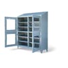 4 Compartment Clear View Cabinet with Slope-Top