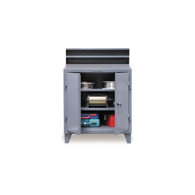 44-SD-282, Industrial Shop Desk With Lockable Storage, 48"W x 282"D x 542"H
