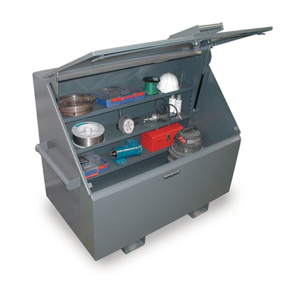 Extreme Duty, 12 Gauge,   Job Site Box With Lift-Up Lid