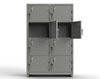 Heavy Duty 14 GA 4-Tier Locker with Keyless Entry Lock, 8 Compartments