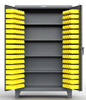 Bin Storage Cabinet With Shelves, 48'W x 24'D x 78'H