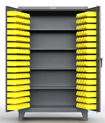 Bin Storage Cabinet With Shelves, 48"W x 24"D x 78"H