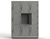 Heavy Duty 14 GA Triple-Tier Locker with Keyless Entry Lock, 9 Compartments