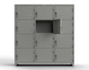 Heavy Duty 14 GA 4-Tier Locker, 12 Compartments