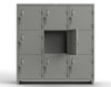 Heavy Duty 14 GA Triple-Tier Locker with Keyless Entry Lock, 9 Compartments