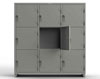 Heavy Duty 14 GA Triple-Tier Locker, 9 Compartments