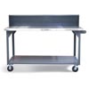T7236-RS-CA-SSTOP, Industrial Shop Table with Casters and Stainless Steel Top