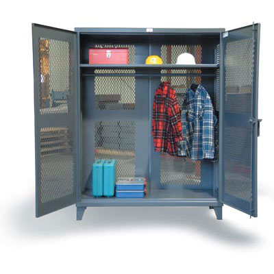 Extreme Duty 12 GA Fully-Ventilated Uniform Cabinet with Hanger Rod, 1 Shelf