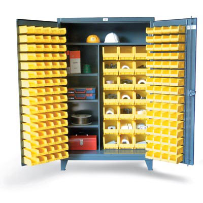 46-BSCW-241-3WLR, Bin Storage Cabinet With Half-Width Shelves