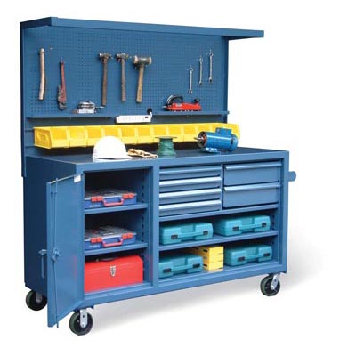 63-WB-303-6DB-12B-CA, Cabinet Workbench with Accessories