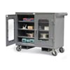 4-TC-LD-243-FLP, Mobile Clear View Cart With Fork Lift Pockets