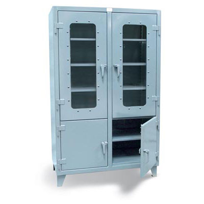 Combination Clear View and Solid Door Cabinet, 48"W x 24"D x 78"H