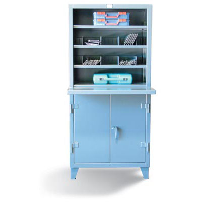 56-CMT-244, Open Shelving Unit With Lockable Storage, 60" Wide