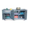 Counter-Height Workbench With Storage Compartments